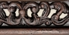Bois fonc� fum� baroque ajour� invers� 107X45 mm
